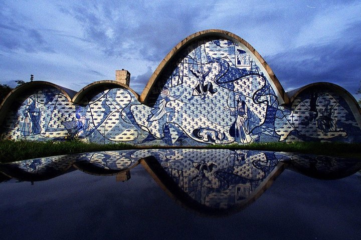 Pampulha church reflected in the lake