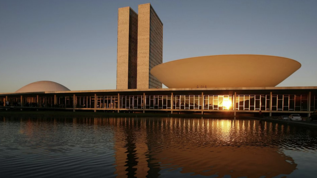 National Congress in Brasília with domes and towers
