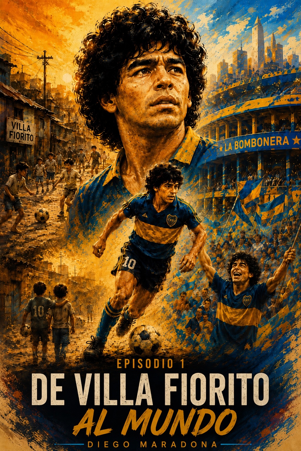 El joven Diego Maradona durante sus primeros años en Villa Fiorito, Argentinos Juniors y Boca Juniors. (C) Tom Noga